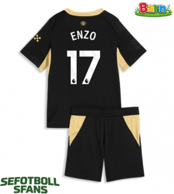 Manchester City Enzo Fernandez #17 Bortaställ Barn 2026-27 Kortärmad (+ Korta byxor)